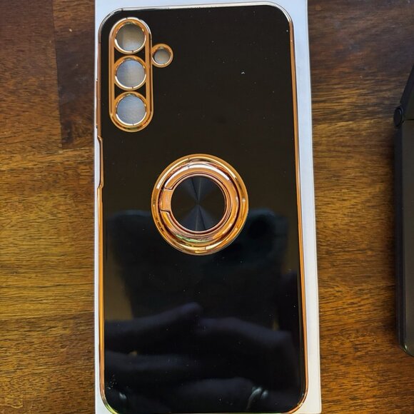 SAMSUNG GALAXY A15 BLACK/ROSE GOLD CELL PHONE CASE IN BOX. - Picture 2 of 2